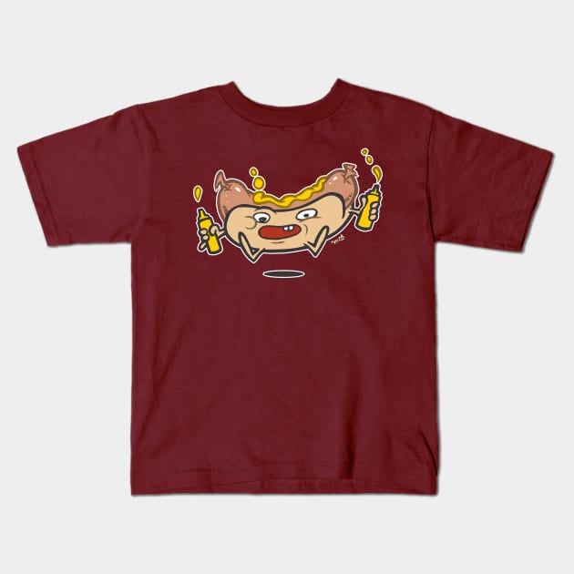 Hot Dawg! Kids T-Shirt by Woodsonart